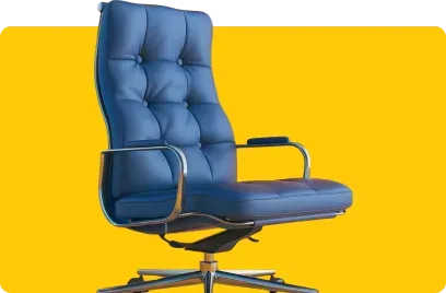A desk chair shows office removals by AnyVan in Worcestershire