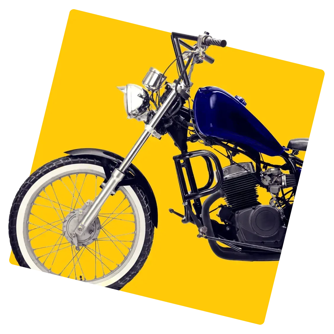 Image of blue motorbike showing that AnyVan works with expert bike transporting teams 