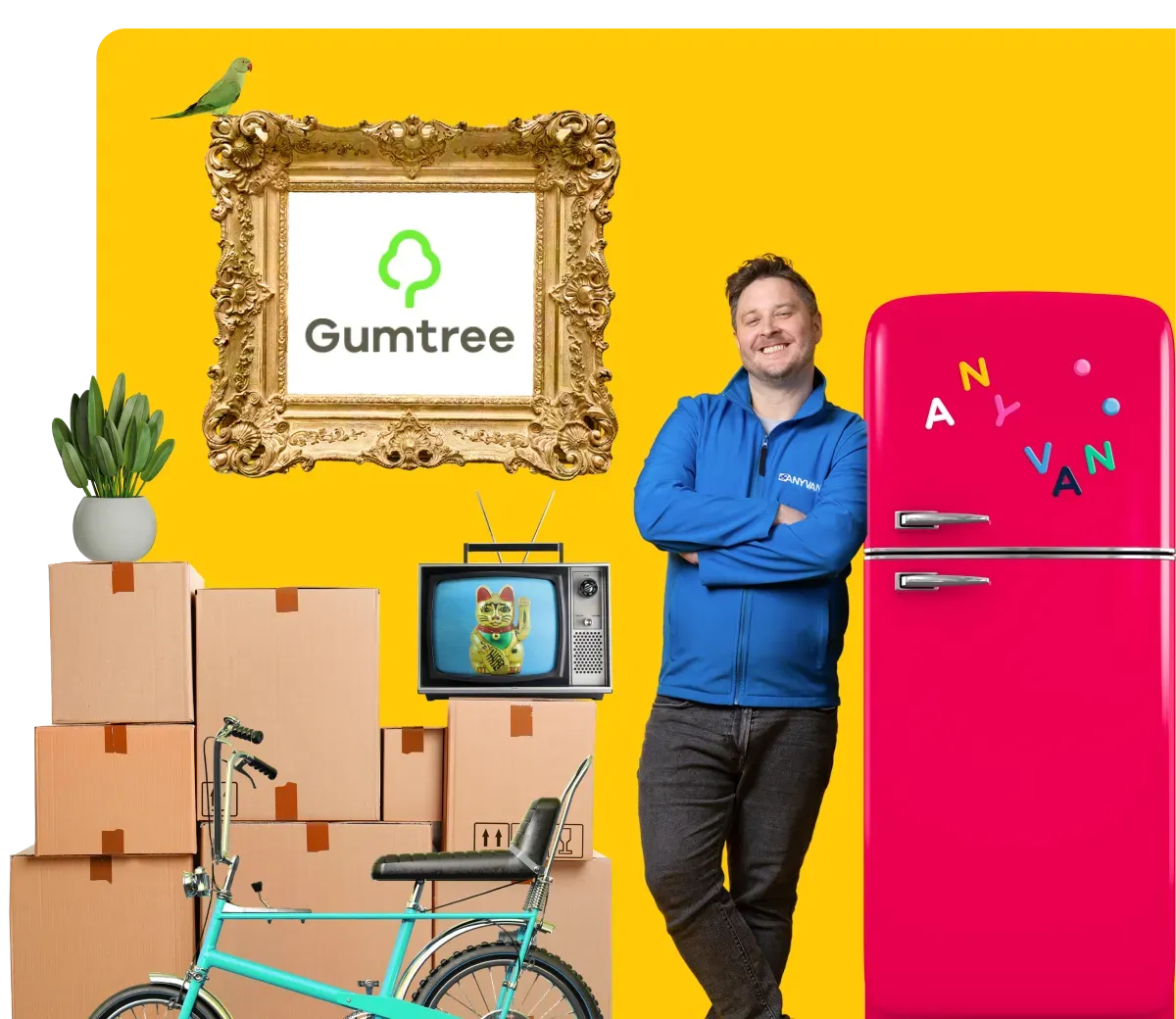 Gumtree delivery service for large items and furniture like fridges, bikes, boxes