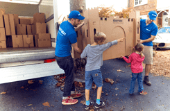 Furniture being loaded into an AnyVan removals van