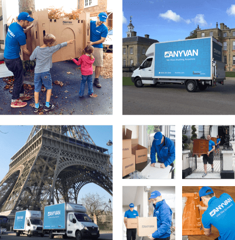 AnyVan drivers loading furniture into a van